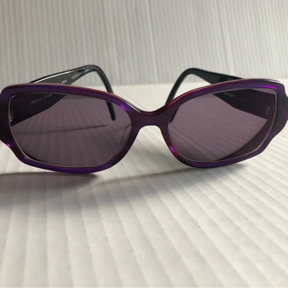 Ellen Tracy Lima eyeglasses‎ soft rectangular frame 58016L. 135mm eggplant